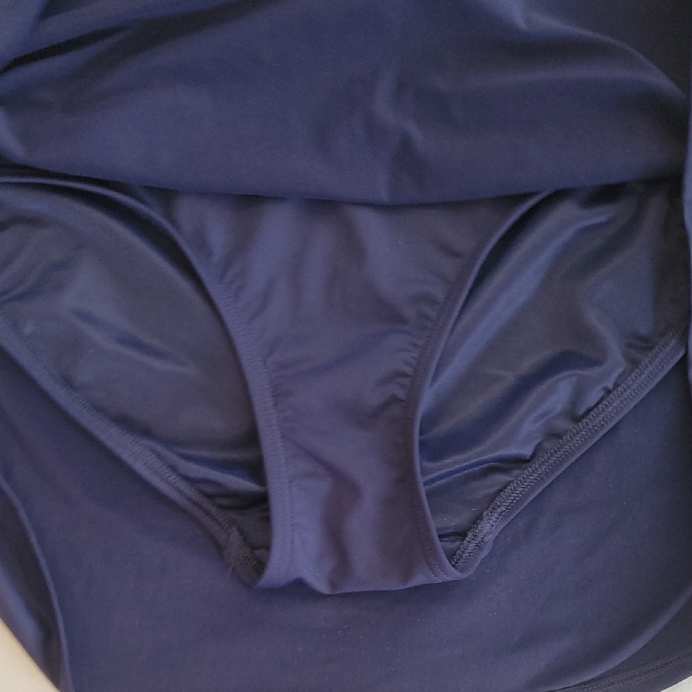 Skirt swimsuit Lands End Navy Blue Women's Skirt 10 - Picture 4 of 6